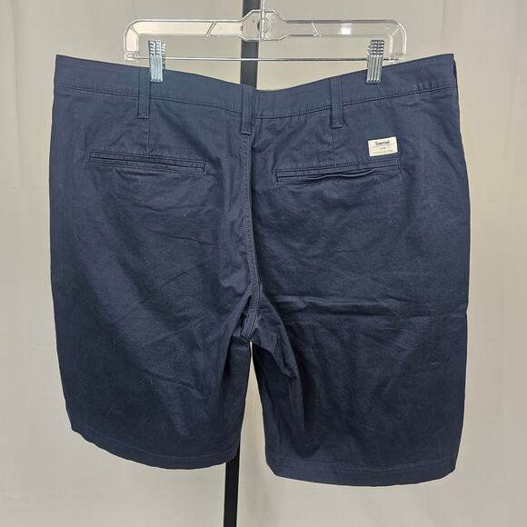 Timberland Men's Navy Cotton Twill Shorts Size 38 Classic Fit Casual Outdoor - Picture 2 of 4